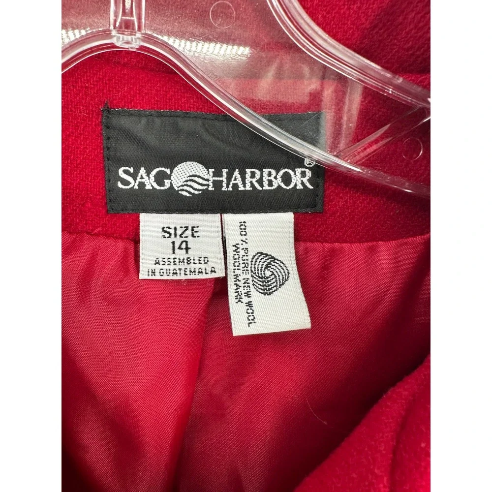 Sag Harbor Wool Jacket Womens Size 14 Classic Timeless Career Professional